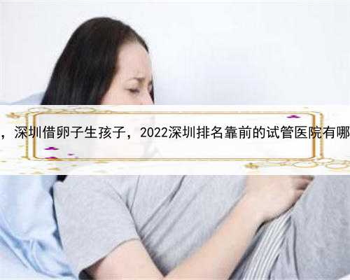 代孕生孩子最少多少钱，深圳借卵子生孩子，2022深圳排名靠前的试管医院有哪