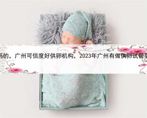 那里要代孕妈的，广州可信度好供卵机构，2023年广州有做供卵试管婴儿医院吗